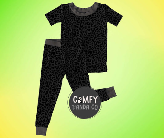 ENID (BLACK LEOPARD)TWO PIECE SET
