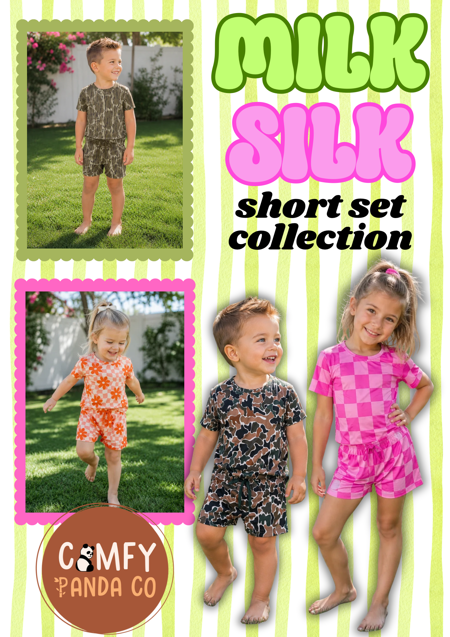 MILK SILK SHORT SETS