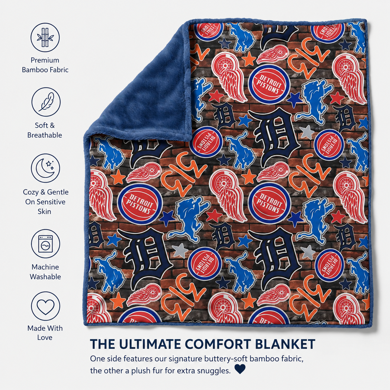 50x70 plush backed bamboo blanket